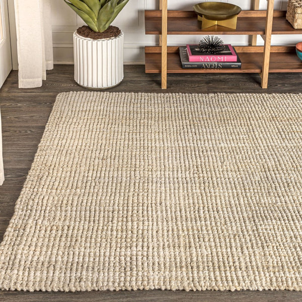 HomeRoots 3' X 5' Ivory Jute Handmade Area Rug - Durable, Textured, and Stylish for Entryways, Bedrooms & More! 685013