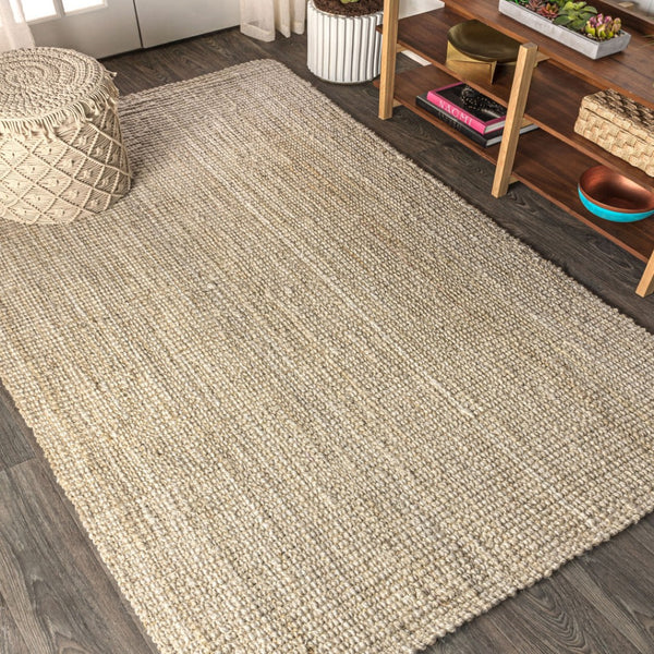 HomeRoots 3' X 5' Ivory Jute Handmade Area Rug - Durable, Textured, and Stylish for Entryways, Bedrooms & More! 685013
