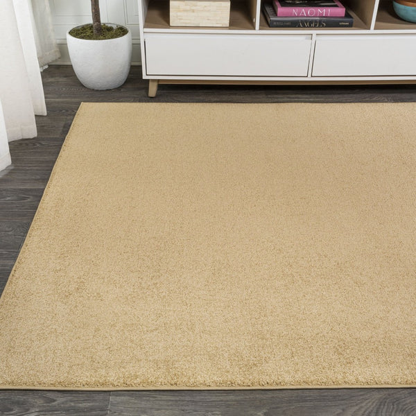 HomeRoots 8' X 10' Mustard Area Rug – Contemporary Design for Modern Spaces, Durable & Low-Maintenance Comfort 685089