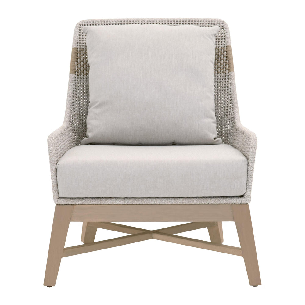 Essentials for Living Tapestry Outdoor Club Chair with Woven Rope Back and All-weather Olefin Cushions 6851.WTA/PUM/W-ET