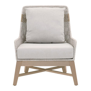 Essentials for Living Tapestry Outdoor Club Chair with Woven Rope Back and All-weather Olefin Cushions 6851.WTA/PUM/W-ET