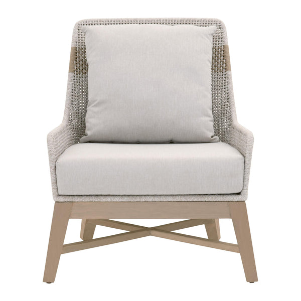Essentials for Living Tapestry Outdoor Club Chair with Woven Rope Back and All-weather Olefin Cushions 6851.WTA/PUM/W-ET