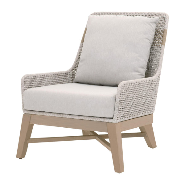 Essentials for Living Tapestry Outdoor Club Chair with Woven Rope Back and All-weather Olefin Cushions 6851.WTA/PUM/W-ET