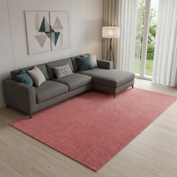 HomeRoots 8' X 10' Red Area Rug - Bold Contemporary Design for Comfort, Noise Reduction & Easy Maintenance 685107