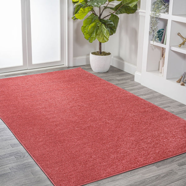 HomeRoots 8' X 10' Red Area Rug - Bold Contemporary Design for Comfort, Noise Reduction & Easy Maintenance 685107