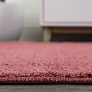 HomeRoots 8' X 10' Red Area Rug - Bold Contemporary Design for Comfort, Noise Reduction & Easy Maintenance 685107