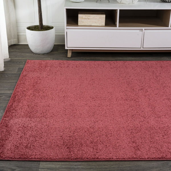 HomeRoots 8' X 10' Red Area Rug - Bold Contemporary Design for Comfort, Noise Reduction & Easy Maintenance 685107