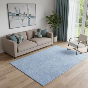 HomeRoots 5' X 8' Blue Area Rug - Stylish, Durable, and Low-Maintenance Modern Accent for Any Room Decor 685112