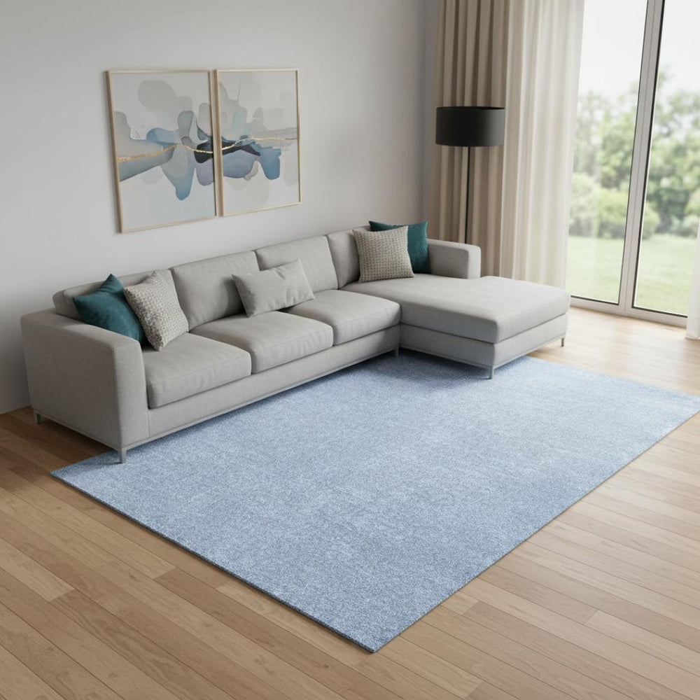 HomeRoots 8' X 10' Blue Area Rug - Stylish, Durable, and Easy-Care Design for High-Traffic Living Spaces 685113