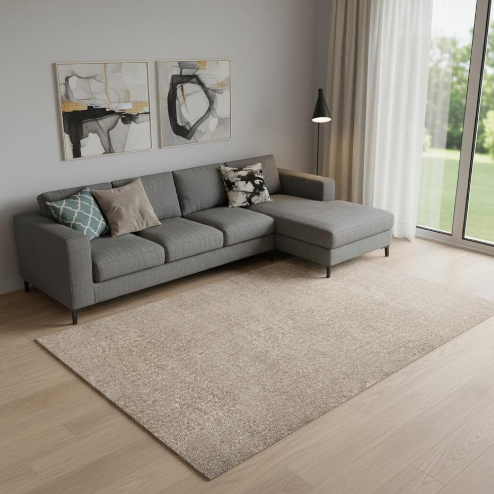 HomeRoots 8' X 10' Beige Area Rug - Versatile, Durable Design for Living Rooms, Bedrooms & Home Offices 685119