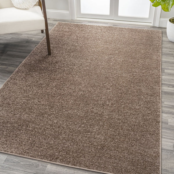 HomeRoots 8' X 10' Brown Area Rug - Modern, Durable, and Stylish Low-Pile Solution for Any High-Traffic Space 685137