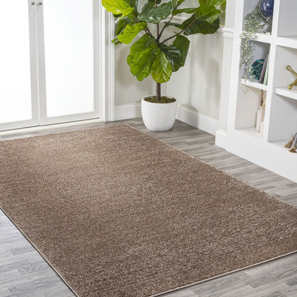 HomeRoots 8' X 10' Brown Area Rug - Modern, Durable, and Stylish Low-Pile Solution for Any High-Traffic Space 685137