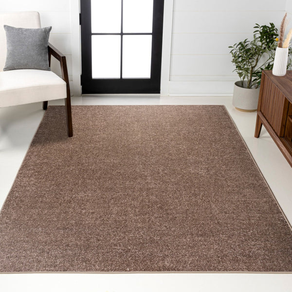 HomeRoots 8' X 10' Brown Area Rug - Modern, Durable, and Stylish Low-Pile Solution for Any High-Traffic Space 685137