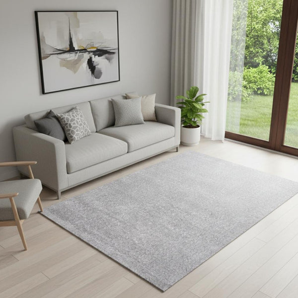 HomeRoots 5' X 8' Light Gray Area Rug - Soft, Durable, Stain-Resistant Design for Modern Spaces and Easy Care 685142