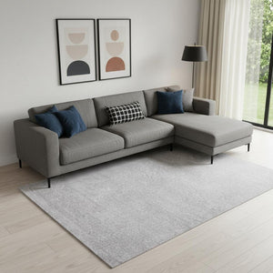 HomeRoots 8' X 10' Light Gray Area Rug – Modern, Durable, & Versatile Floor Covering for Any High-Traffic Space 685143
