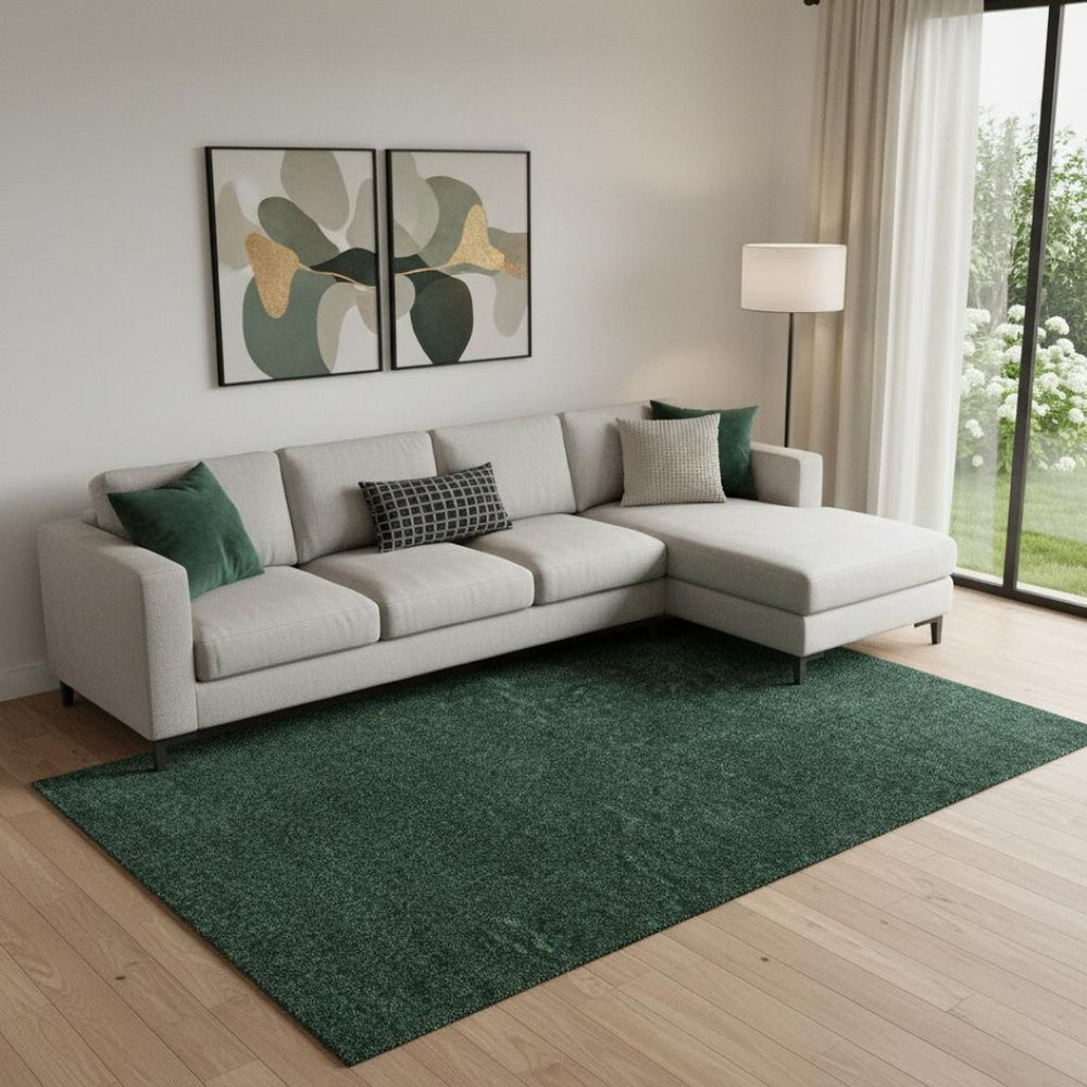 HomeRoots 8' X 10' Emerald Area Rug - Bold, Stylish, Durable Comfort for High-Traffic Spaces & Modern Decor 685149
