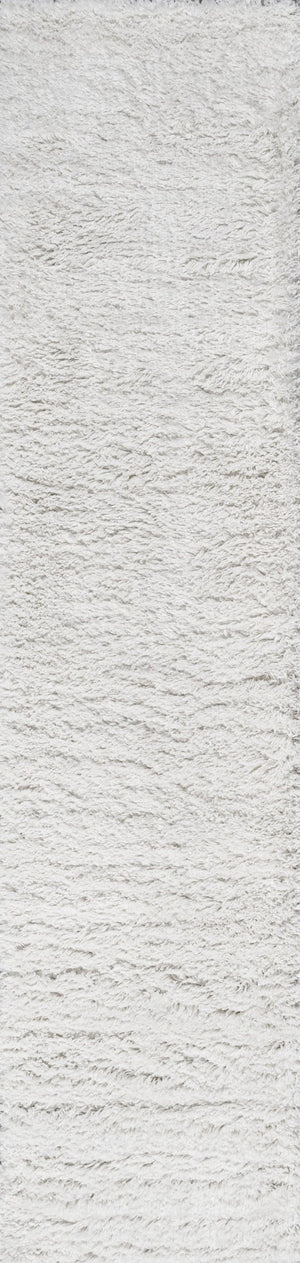 HomeRoots 10' White Flatweave Runner Rug - Durable, Low-Profile Design for High-Traffic Areas & Modern Spaces 685150