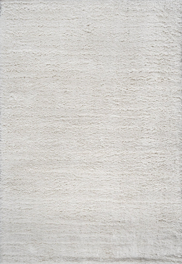 HomeRoots 5' Modern White Flatweave Area Rug - Durable, Easy-Care, Stylish Design for High-Traffic Spaces 685153