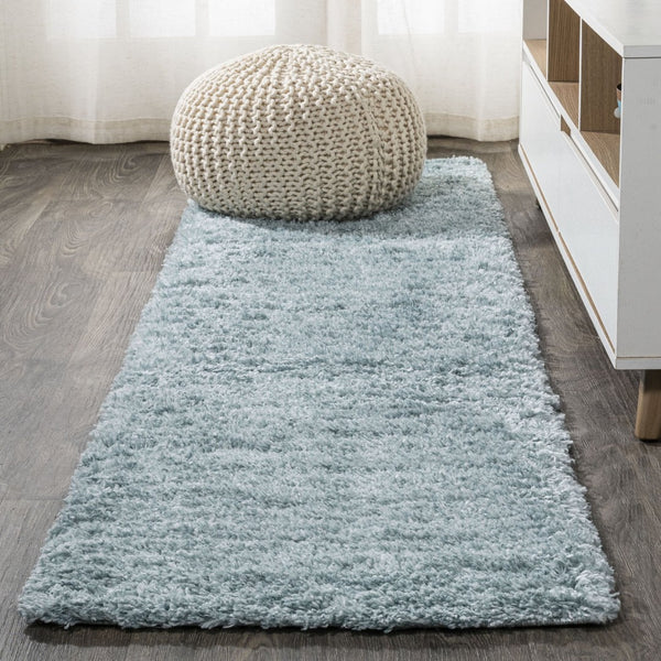 HomeRoots 10' Turquoise Flatweave Runner Rug - Durable, Stylish, Easy-Care Accent for Hallways & High-Traffic Areas 685171