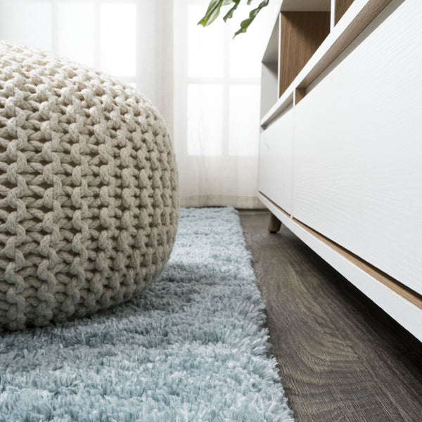 HomeRoots 10' Turquoise Flatweave Runner Rug - Durable, Stylish, Easy-Care Accent for Hallways & High-Traffic Areas 685171