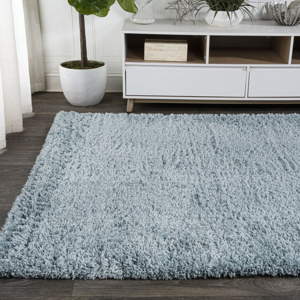 HomeRoots 5' Turquoise Flatweave Area Rug - Modern, Durable, Stain-Resistant Design for Stylish Living Spaces 685173