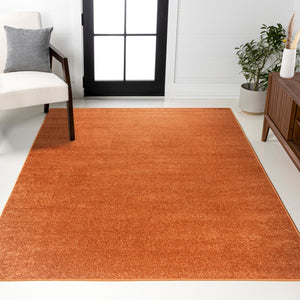 HomeRoots 5' X 8' Orange Area Rug - Vibrant, Durable, Easy-Care Accent for Modern Spaces & Cozy Living Areas 685225