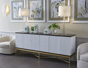 Chelsea House Bubble Bubble Glass Column Lamp By Lisa Kahn — 36" Crystal Bubbled Column With Polished Nickel Accents, Statement Piece 68528