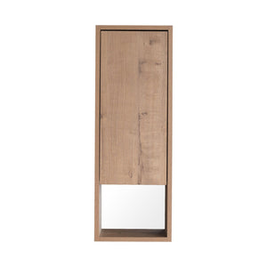 English Elm 10'' Wall Mounted Mirrored Bathroom Cabinet Plywood Build with Soft Close Hinge Storage W999P470298