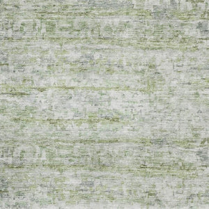 HomeRoots 10' Artichoke Green & Gray Striped Washable Area Rug - Durable, Stain Resistant & UV Protected! 685361