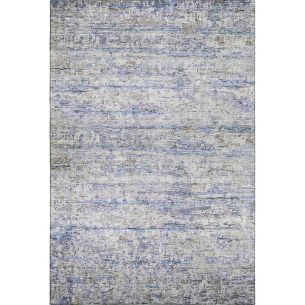 HomeRoots 8' X 10' Coastal Charm Blue and Beige Striped Area Rug - Machine-Woven, UV Protected, Stain Resistant 685365