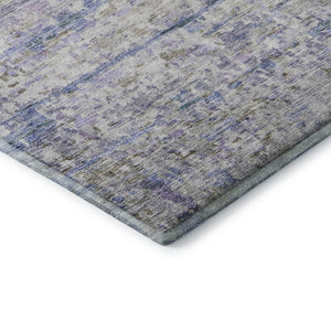 HomeRoots 8' X 10' Coastal Charm Blue and Beige Striped Area Rug - Machine-Woven, UV Protected, Stain Resistant 685365