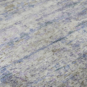 HomeRoots 8' X 10' Coastal Charm Blue and Beige Striped Area Rug - Machine-Woven, UV Protected, Stain Resistant 685365