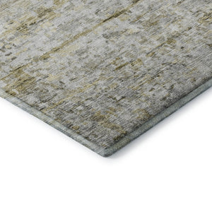 HomeRoots 10' X 14' Taupe Brown Beige Striped Area Rug - Washable, UV-Protected, Perfect for High Traffic Spaces 685379
