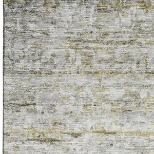 HomeRoots 10' X 14' Taupe Brown Beige Striped Area Rug - Washable, UV-Protected, Perfect for High Traffic Spaces 685379