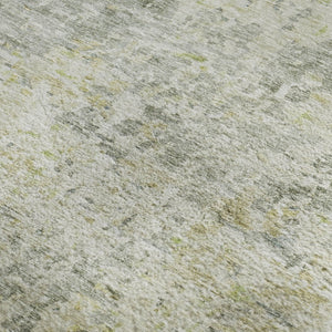 HomeRoots 5' X 8' Abstract Sage Gold Beige Area Rug - Washable, UV-Protected, Durable, and Stylish Decor! 685387