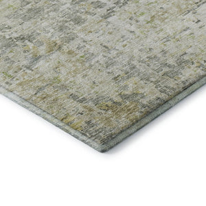 HomeRoots 9' X 12' Sage Gold Beige Abstract Area Rug - Washable, UV Protected, Ideal for High-Traffic Homes! 685390