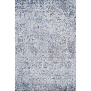 HomeRoots 10' Sky Blue Gray Silver Abstract Washable Area Rug - UV Protected, Stain Resistant, Family Friendly! 685397