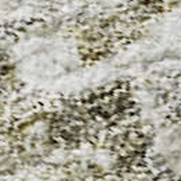 HomeRoots 5' Washable Taupe Beige & Gold Abstract Area Rug - UV Protected, Stain-Resistant, Easy-Care Design 685399