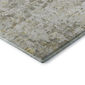 HomeRoots 9' X 12' Taupe Beige & Gold Abstract Washable Area Rug – Stylish, Durable, UV Protected & Easy Care 685402