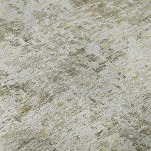 HomeRoots 9' X 12' Taupe Beige & Gold Abstract Washable Area Rug – Stylish, Durable, UV Protected & Easy Care 685402