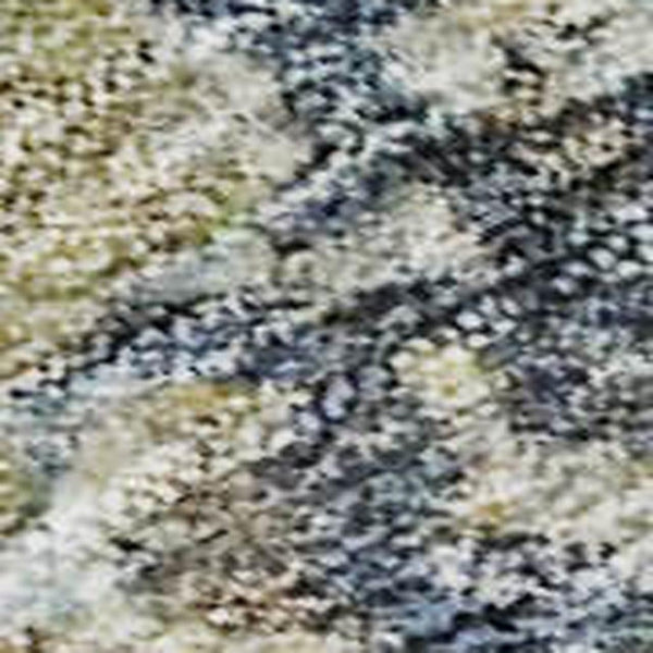 HomeRoots 5' X 8' Blue Gold Beige Abstract Area Rug - Washable, UV Protected, Durable & Stain Resistant Design 685411