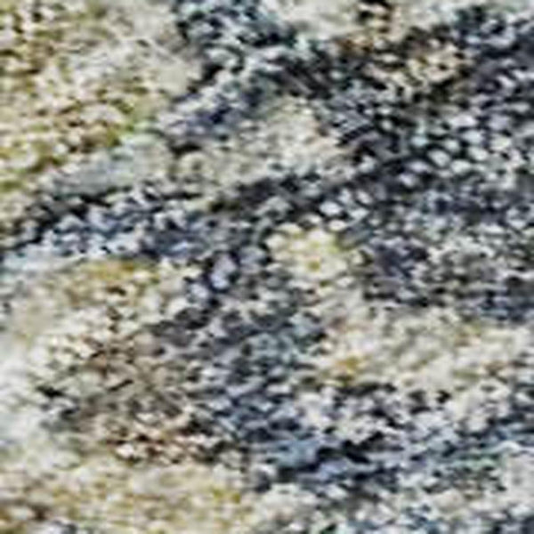 HomeRoots 9' Modern Blue Gold Beige Abstract Washable Area Rug with UV Protection for Stylish Living Spaces 685414