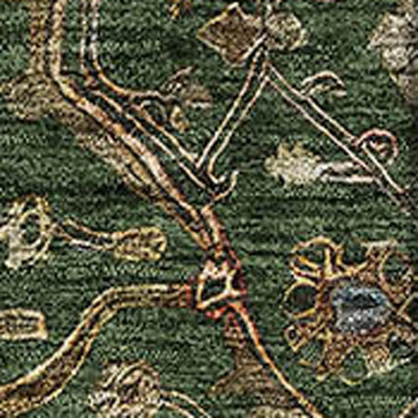 HomeRoots 9' X 12' Emerald Copper Beige Oriental Area Rug - Washable, UV Protected, Perfect for High-Traffic Rooms 685454