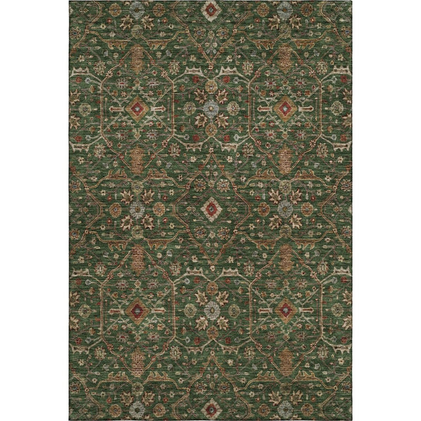 HomeRoots 10' Emerald Copper Beige Oriental Area Rug - UV Protected, Stain Resistant & Washable for Homes 685456