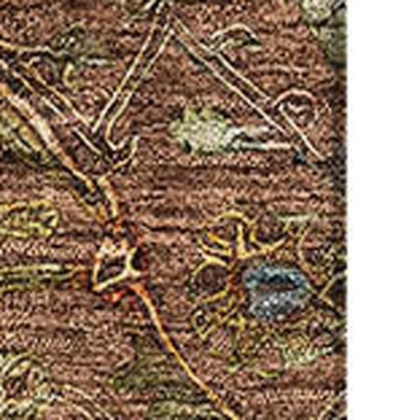 HomeRoots 5' X 8' Vibrant Rust, Gold & Blue Oriental Area Rug – Durable, Washable, UV Protected for Homes 685484