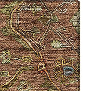 HomeRoots 5' X 8' Vibrant Rust, Gold & Blue Oriental Area Rug – Durable, Washable, UV Protected for Homes 685484