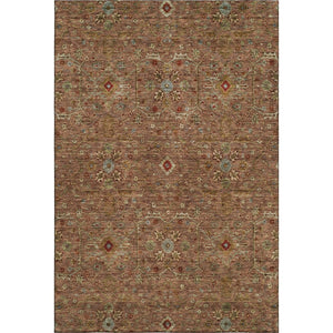 HomeRoots 9' X 12' Elegant Rust Gold & Blue Oriental Area Rug - Durable, Washable, UV Protected for Homes 685490
