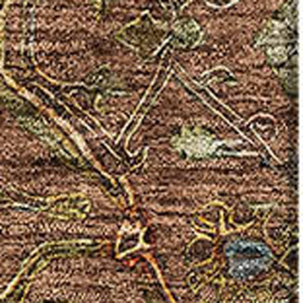 HomeRoots 9' X 12' Elegant Rust Gold & Blue Oriental Area Rug - Durable, Washable, UV Protected for Homes 685490