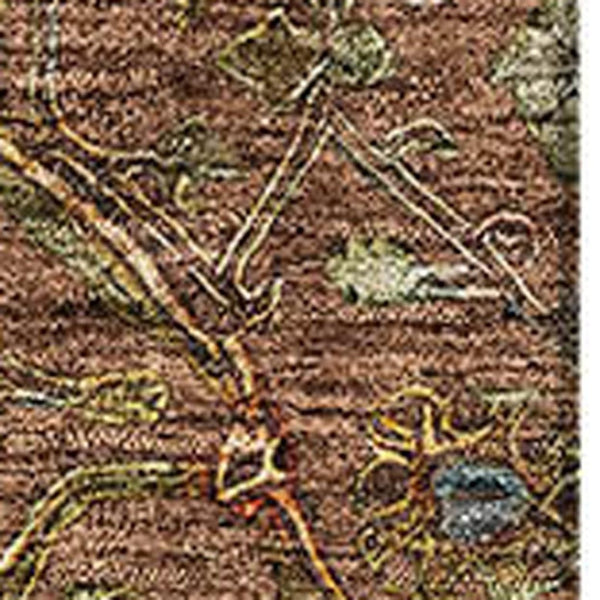 HomeRoots 10' X 14' Rust Gold & Blue Oriental Area Rug - Washable, UV-Resistant, Durable for Everyday Elegance 685492