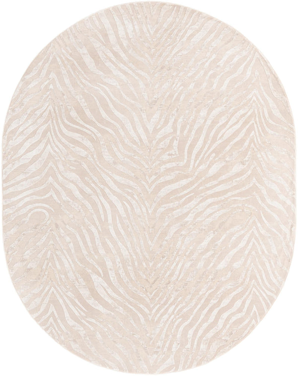 Unique Loom Finsbury Meghan Machine Made Animal Print Rug Ivory Beige,  7' 10" x 10' 0"